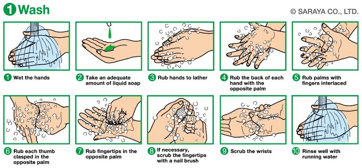 Steps for a proper handwash