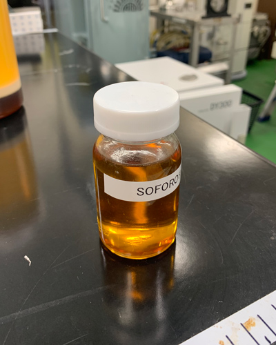 Soforo sample at the bio-chemical laboratory.